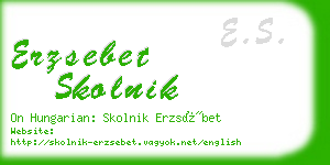 erzsebet skolnik business card
